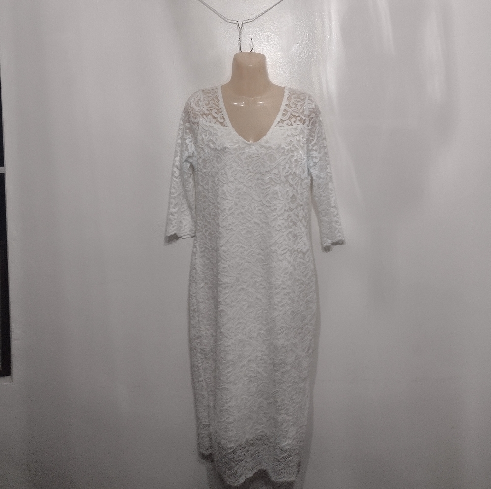 Hello MIZ Maternity White Dress.